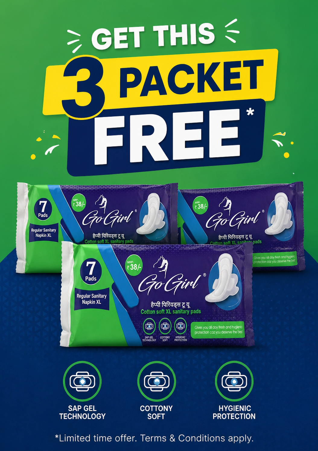 Get 3 Packets Free